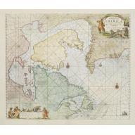 Old map image download for Pascaarte vande Noorderde Zee custen van America..