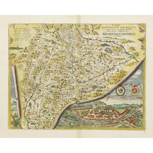 Old map image download for Salisburgensis Iurisdictionis, locorumque vicinorum vera..