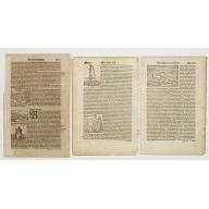 Old, Antique map image download for 3 leaves from Münster's Cosmographia Universalis