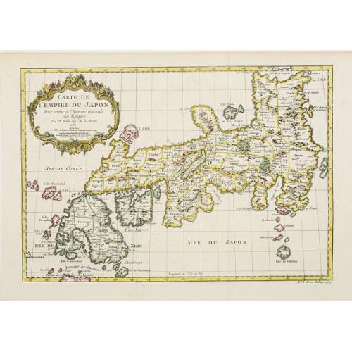Old map image download for Carte de L'Empire du Japon.