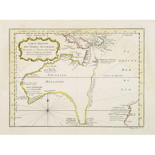 Old map image download for Carte réduite des Terres Australes..
