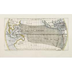 Répresentation du Cours ordinaire des Vents de Traverse qui regnent sur les Côtes dans la grande Mer Du Sud.