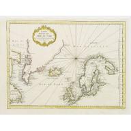 Old, Antique map image download for Carte Réduite des Mers du Nord Pour servir a l'Histoire Generale des Voyages.