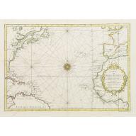 Old, Antique map image download for Carte De L'Ocean Occidental Dreessée pour Servir a l'Histoire Generale des voyages..