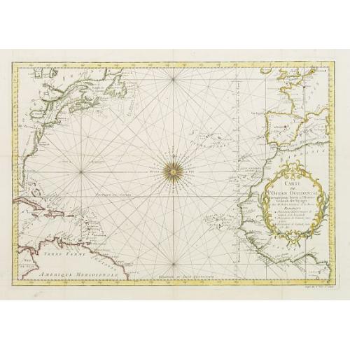 Old map image download for Carte De L'Ocean Occidental Dreessée pour Servir a l'Histoire Generale des voyages..