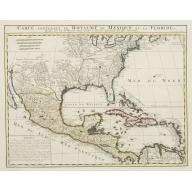 Old map image download for Carte contenant le Royaume du Mexique et la Floride.