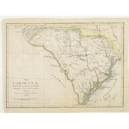 Old map image download for Süd Carolina. Nach des Gouverneurs von Carolina..