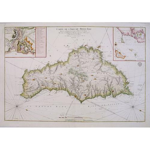 Old map image download for Carte De L'Isle De Belle-Isle..