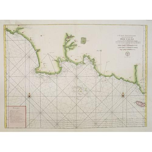 Old map image download for 6.me Carte Particuliere Des Costes De Bretagne Depuis la Baye D'Hodierne Jusqu' a L'Isle de Groa..