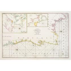 Carte Des Costes De Portugal et de Partie D'Espagne depuis le Cap de Finisterre Jusques au Dêtroit De Gibraltar.