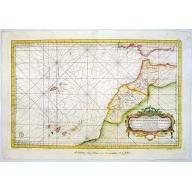 Old map image download for Carte Reduite Des Costes Occidentales D'Afrique Premiere Feuille contenant Les Costes de Barbarie depuis le Detroit de Gibraltar jusqu'au Cap Bojador Et Les Canaries . . . MDCCLIII