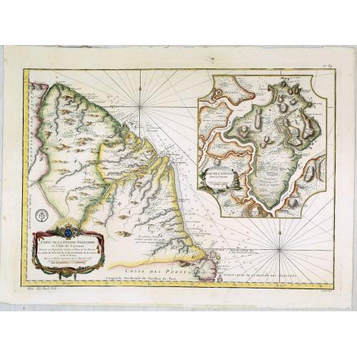 Old map image download for Carte de la Guyane Françoise et l'Isle de Cayenne..