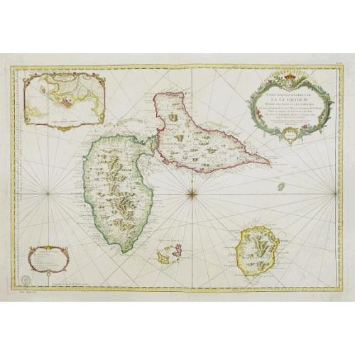 Old map image download for Carte Reduite Des Isles De La Guadeloupe Marie Galante Et Les Saintes..