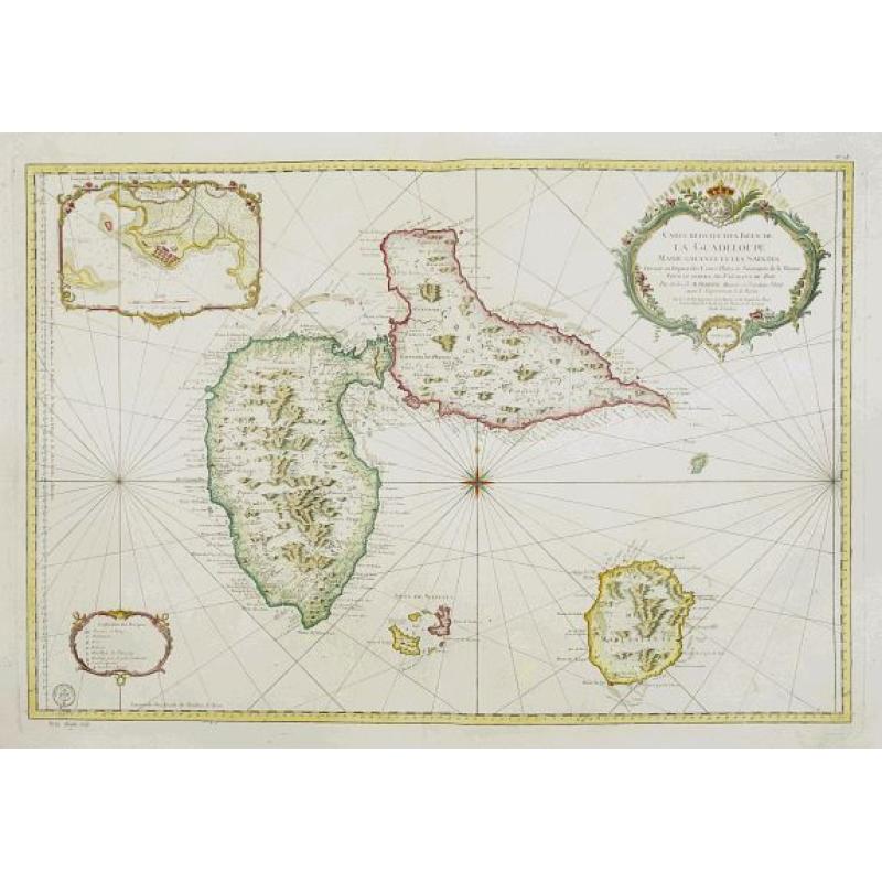 Carte Reduite Des Isles De La Guadeloupe Marie Galante Et Les Saintes..