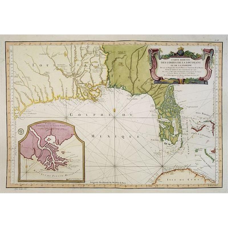 Carte Reduite Des Costes De La Louisiane Et De La Floride..