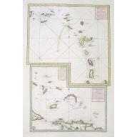 Old map image download for [Carte Réduite Des Îles Antilles..] & [Carte Réduite Des Debouquements De St. Domingue..]