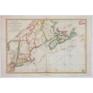Old, Antique map image download for Carte Réduite Des Côtes Orientales De L' Amérique Septentrionale Contenant Celles des provinces de New-York et de la Nouvelle Angleterre..