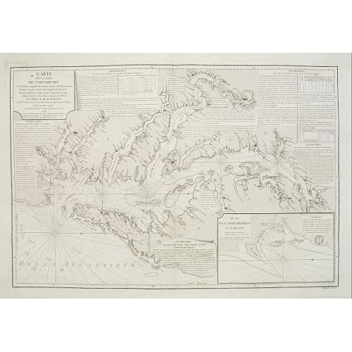 Old map image download for Carte de la Baie de Chesapeake et de la Partie navigable des Rivieres, James, York, Patowmack, Patuxen, Patapsco, North-East, Choptank et Pokomack... par ordre de M. de Sartine.