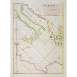 Mer Mediterranée Seconde Feuille contenant L' Italie, Sicile, Golphe de Venise.. Barbarie.