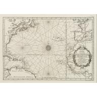 Old map image download for Karte von dem Abendlaendischen Ocean zur allgemeinen Historie der Reise beschreibungen entworfen von Hrn Bellin..
