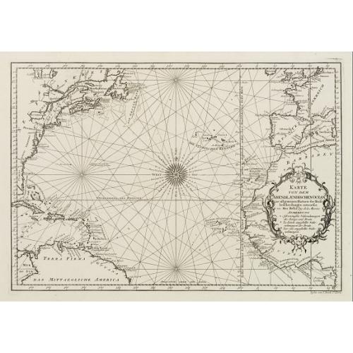 Old map image download for Karte von dem Abendlaendischen Ocean zur allgemeinen Historie der Reise beschreibungen entworfen von Hrn Bellin..