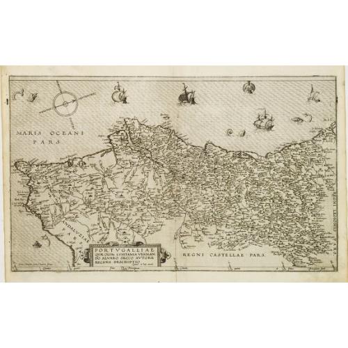 Old map image download for Portvgalliae qvae olim Lvsitania Vernando Alvaro Secco avtore recens descriptio.