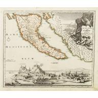 Old, Antique map image download for Corcyrae insulae, vulgo Corfv planities unacum parte Greciae ..