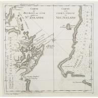 Old map image download for Carte du detroit de Cook dans la Nle. Zelande. Carte von Cook's-Strasse in Neu-Seeland