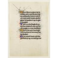 Old map image download for Manuscript leaf on vellum from a Dutch Book of Hours.