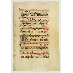 Leaf on vellum from an antiphonary.