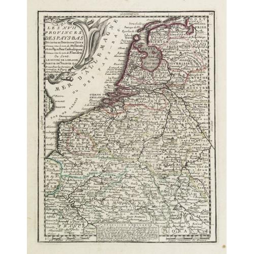 Old map image download for Les XVII Provinces Des Pays Bas..