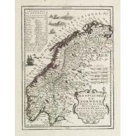 Old map image download for Le Royaume de Norwege Divisé en ses cinq Principaux Gouvernements..