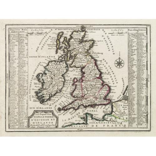 Old map image download for Les Royaumes D'Angleterre, D'Escosse Et D'Irlande..