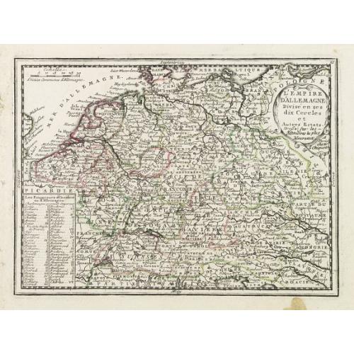 Old map image download for L'Empire D'Allemagne Divisé en ses dix Cercles et Autres Estats..