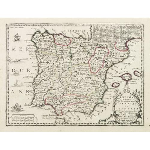 Old map image download for L'Espagne nominée Par les Anciens Grecs Iberia ou Hesperia..
