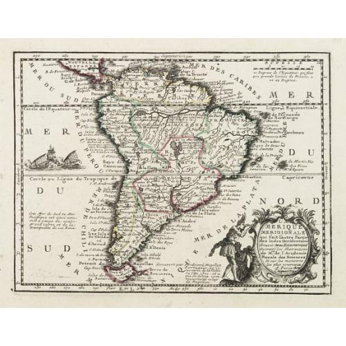 Old map image download for L' Amerique Meridionale qui fait l' autre Partie des Indes Occidentales, Dressée tres Exactement Suivant les Observations..