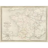 Old map image download for Carte Générale des Chemins de Fer et des Voies Navigables de la France.