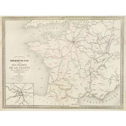 Carte Générale des Chemins de Fer et des Voies Navigables de la France.