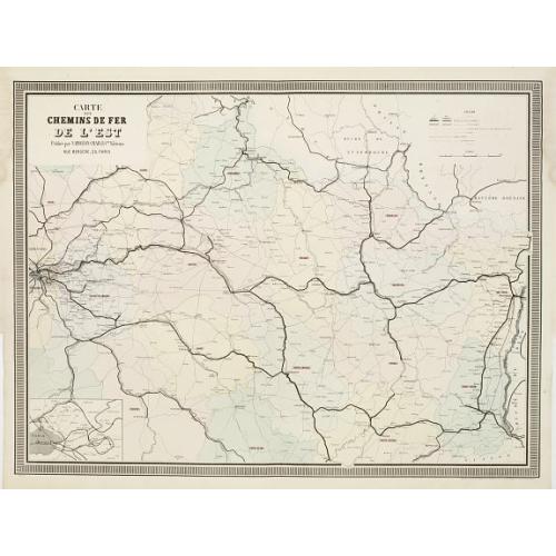 Old map image download for Carte des Chemins de Fer de l'Est.