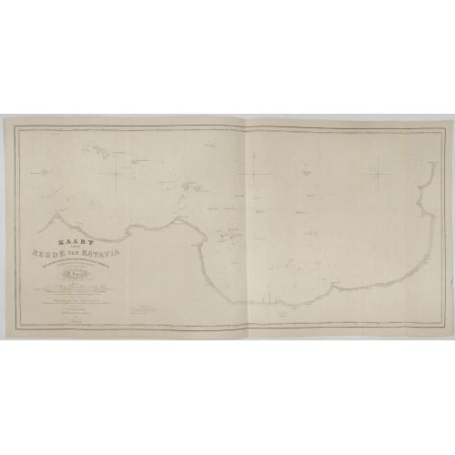 Old map image download for Kaart van de Reede van Batavia met de verschillende vaarwaters naar dezelve trigometrisch opgenomen op last van deb schout bijnacht E.Lucas.
