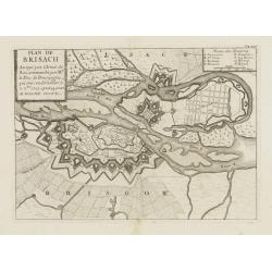 Plan de Brisach Assiegé par l'Armée du Roi, commandée par Mgr. Le Duc de Bourgogne..