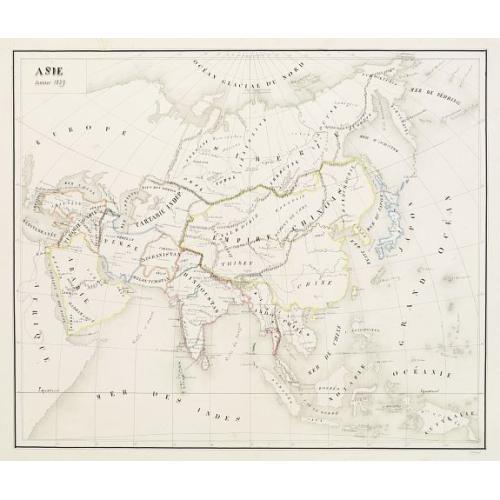 Old map image download for [Manuscript] Asie - Janvier 1839.