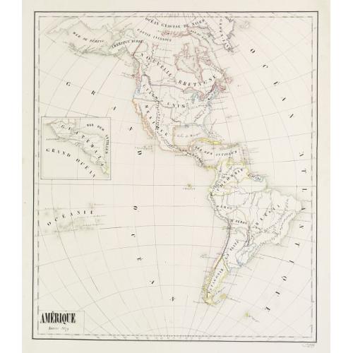 Old map image download for Amérique - Fevrier 1839