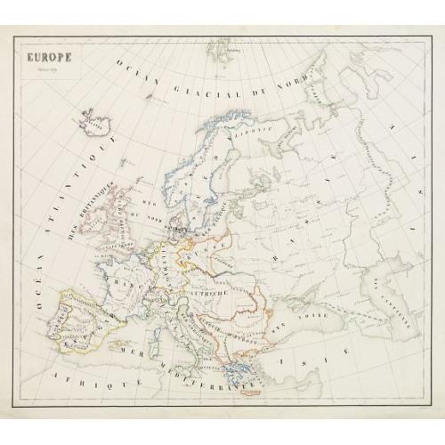 Old map image download for Europe - Mars 1839