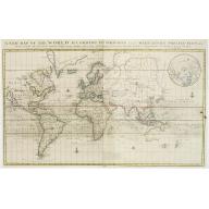 Old, Antique map image download for A new map of the world according to Wrights alias Mercator Projection &c..