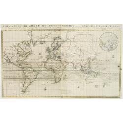 A new map of the world according to Wrights alias Mercator Projection &c..