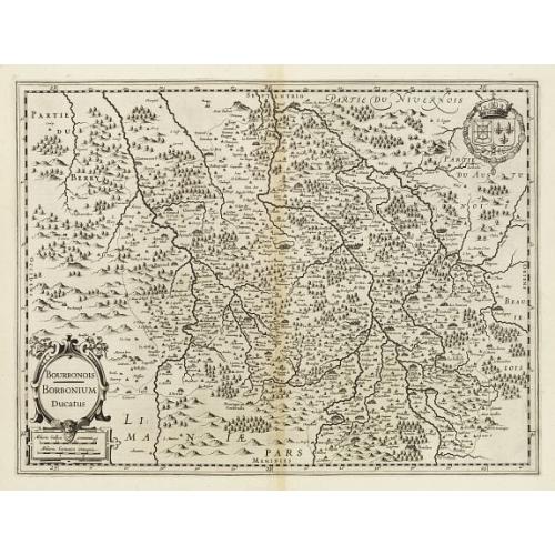 Old map image download for Bourbonois, Borbonium Ducatus.