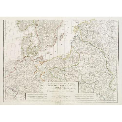 Old map image download for [2 sheets ] Les Couronnes du Nord, le Danemarck, la Norwège, l' Islande, et la Suède..