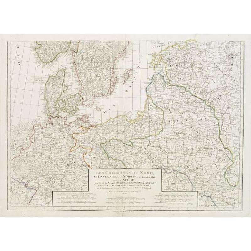 [2 sheets ] Les Couronnes du Nord, le Danemarck, la Norwège, l' Islande, et la Suède..