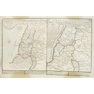 Old, Antique map image download for Descriptio Acurata Terrae Promissae Per Sortes XII.. & Terre Sainte Moderne.